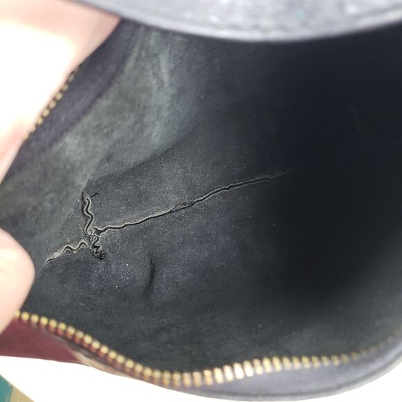 Women's Vintage Black Leather Purse - Picture 11 of 12